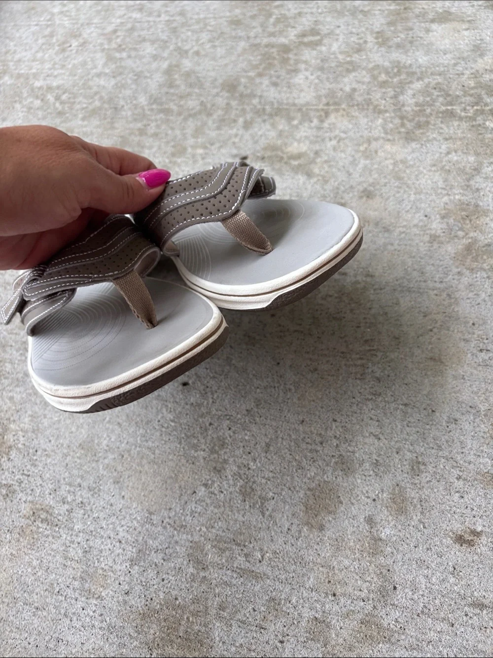 Clarks Greystone Brinkley Perforated Cloudsteppers Sandals